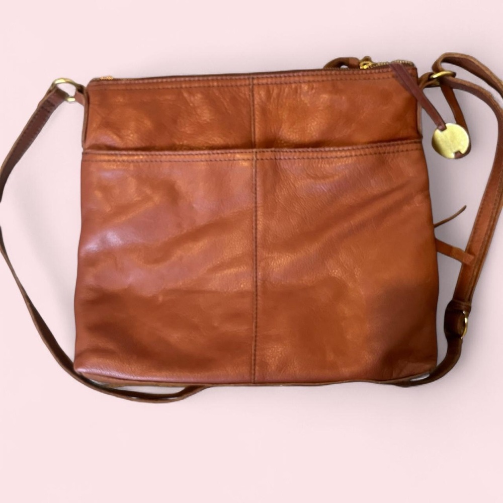 Tan Leather Crossbody Bag - Picture 4 of 5
